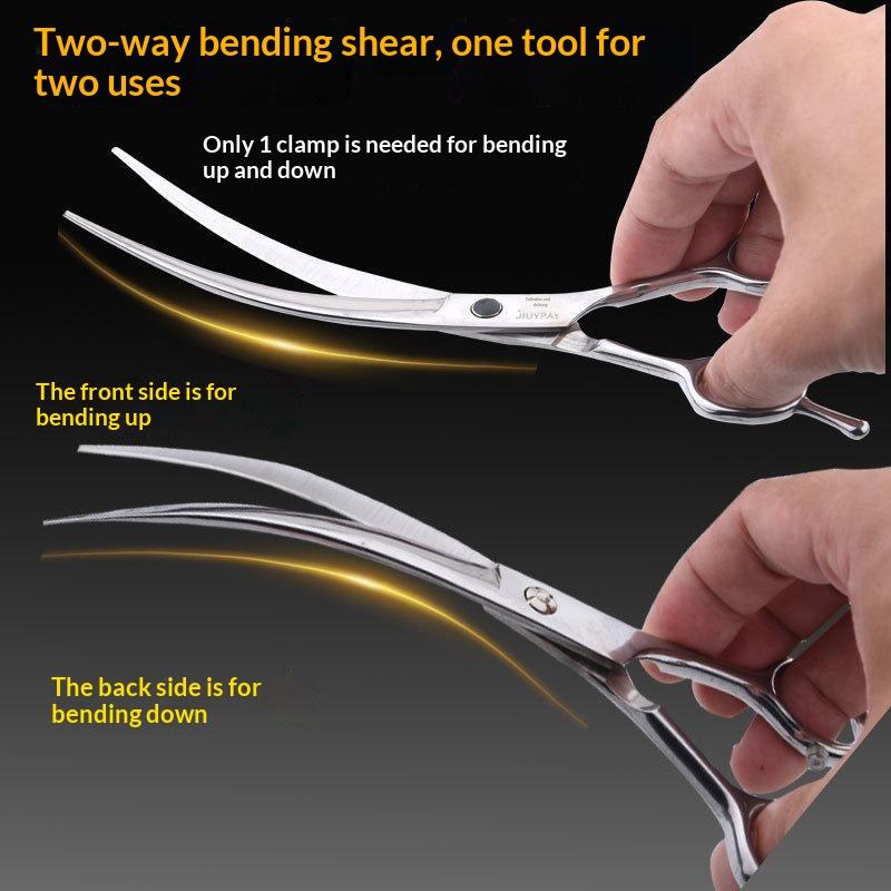 Grooming Scissors - 1Pcs Professional Trimming Scissors Bent Scissors