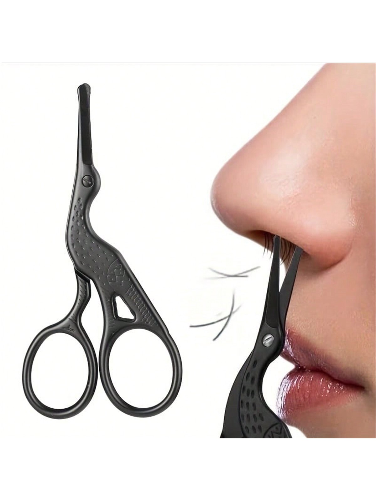 Grooming Scissors - Nose Hair Scissors, Stainless Steel Rounded