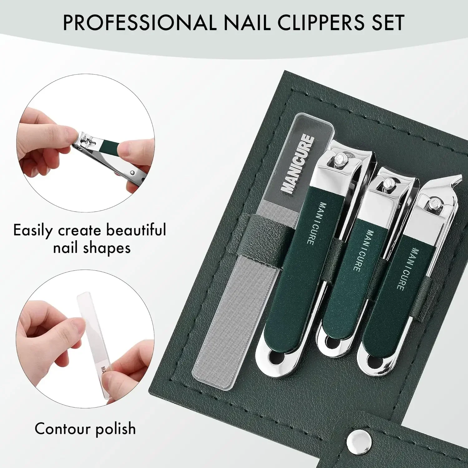 ,4 Pcs Men/Women Nail Clippers - Mens Grooming Travel Kit 评论和价格