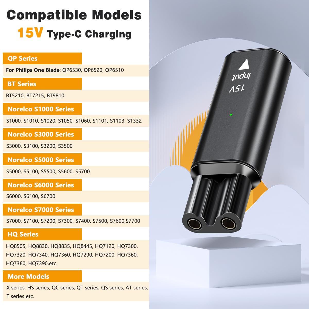 Brangdy 15V HQ8505 Type-C Shav - Electric Shaver Rotary 评论和价格