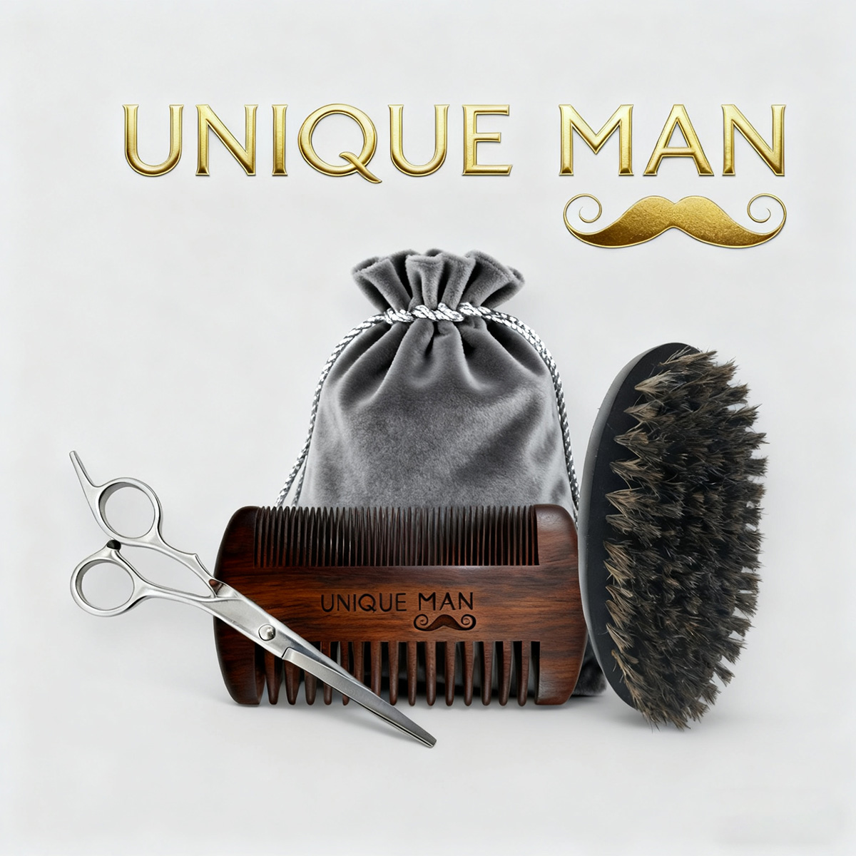 UNIQUE MAN Men's Beard Set, Bl - Grooming Kit 评论和价格